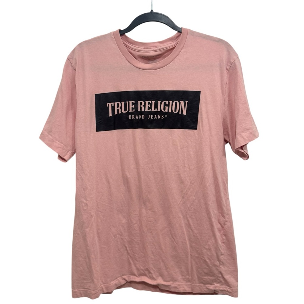 True Religion Pink Short Sleeve Logo Tee